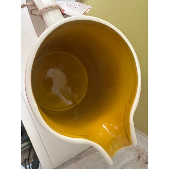 NWT Molly Hatch Leaf Leaves Harvest 56 Ounce Ceramic Pitcher - Picture 8 of 13